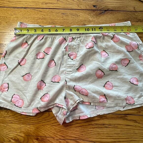 Victoria’s Secret PINK Peach Print Sleep Shorts – Size M Comfy Boxy Loungewear - Picture 6 of 7